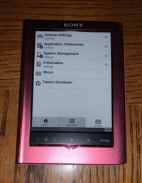 Sony PRS-350 "Pocket Edition" eBook reader.