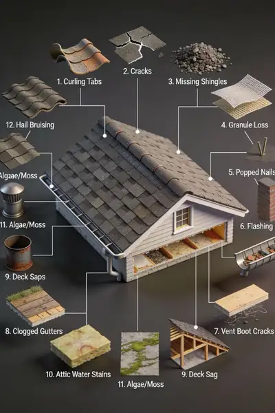 Roof Damage Diagram Triple Shield Roofing , View more
