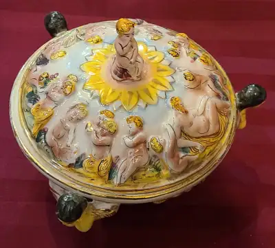 fine exqisit antique Italian porcelain  , View more