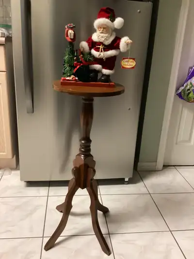 Santa Claus on 30” Wooden Table, View more