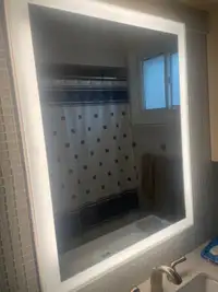 MIRROR WITH LET LIGHT FOR BATHROOM 