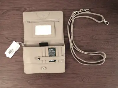 NEW! DEREK ALEXANDER LEATHER WALLET-PURSE (strap is optional), View more