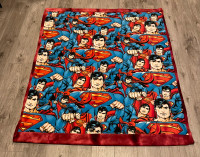 Superman DC comic fleece blanket hand crafted NEW