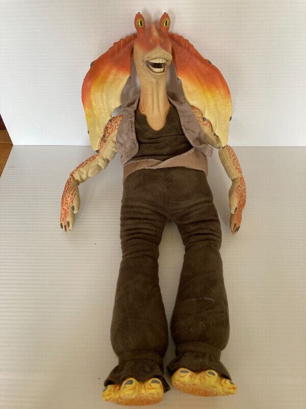 JAR JAR BINKS PLUSH TALKING DOLL ALARM CLOCK STAR WARS Works in Arts & Collectibles in Edmonton