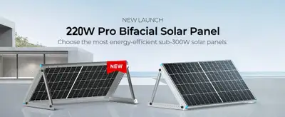 I'm selling my Renogy 220W Bifacial Solar Panels — Pair. For a van, RV or small off-grid solar insta...