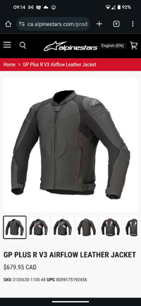 Alpine stars GP plus R V3 airflow leather jacket