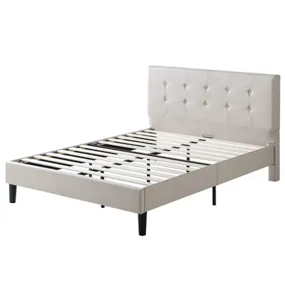Upholstered Double Bed Frame - Zinus, View more