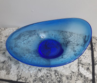 Blue glass bowl 