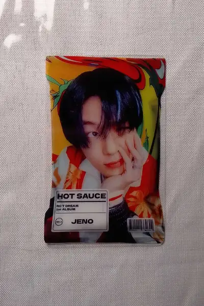 Kept inside plastic bag and only taken out for photos, image only on front, card is translucent and...