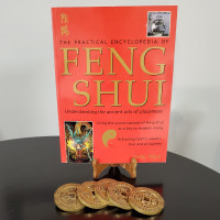 Large Chinese Feng Shui Coins and Book