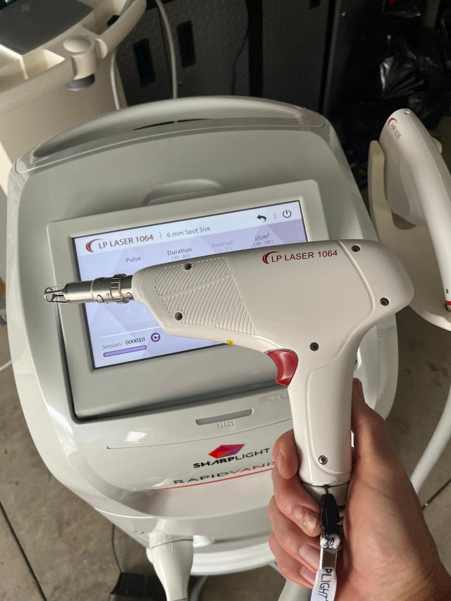 2021 SHARPLIGHT RAPID VANISH W/ HR635 HP and 1064 LP handpieces in Health & Special Needs in Sarnia