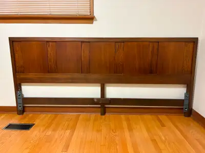 American of Martinsville Mid Century Wood Furniture 1 Bed headboard (82 inches wide, 37 inches high)...