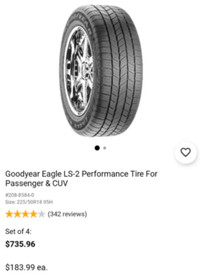 225/50/18 GOODYEAR Eagle® LS-2