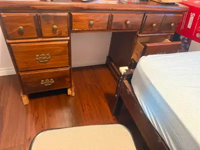 Vintage wooden desk, View more