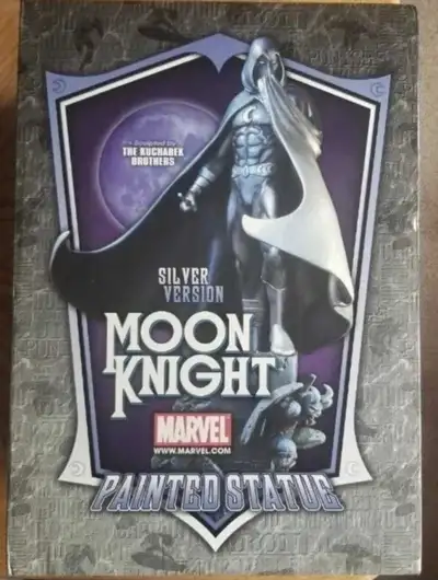 Moon Knight, Bowen Designs Statue (Kucharek Brothers) Silver Edition. Marvel Comics Comic Book Sculp...