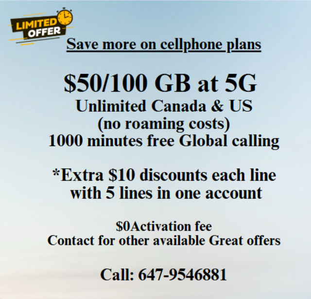 “Wireless Deals You Can’t Miss!” in Cell Phone Services in City of Toronto