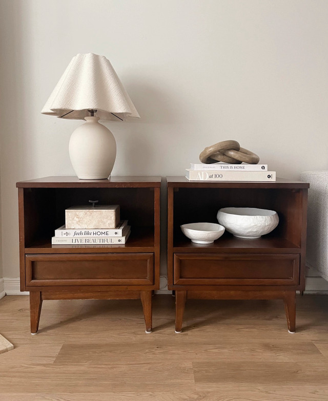 Vintage 1950s Peppler Brothers Mid Century Nightstands x 2 Other