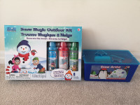 NEW-Snow Magic Outdoor Kit + Snow Artist w/ markers & tools