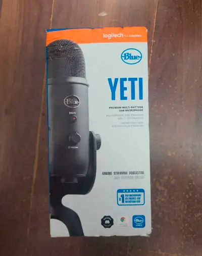 I am selling a brand new Blue Yeti premium multi-pattern USB microphone, perfect for gaming, streami...
