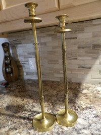Solid brass candle holders
