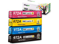 Kingjet Compatible Ink Cartridge Replacement for HP 972A 972,