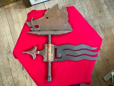 Boar’s Head Copper Brass Iron Armorial Weathervane, c. 19th c., View more