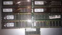 512MB DDR333 DDR400 desktop RAM + 1GB PC2-5300 laptop RAM