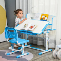 Kids Desk and Chair Set Height Adjustable Student Writing Desk C