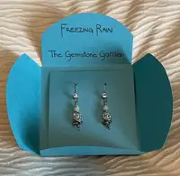NEW! Silver tone/Turquoise/Crystals Dangle Earrings