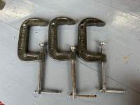 4" Heavy Duty "C" Clamp- Brand New - Set with 3