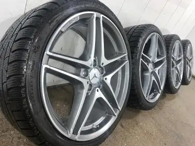 2018 Mercedes Benz C-Class C63S AMG Sedan 19" OEM / Original wheels and winter tires for sale. Two w...