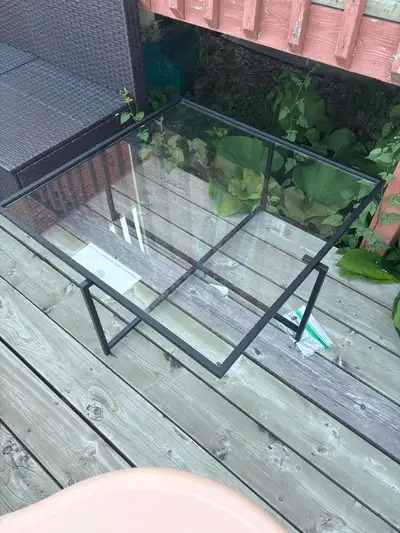 New patio square glass top coffee table , View more