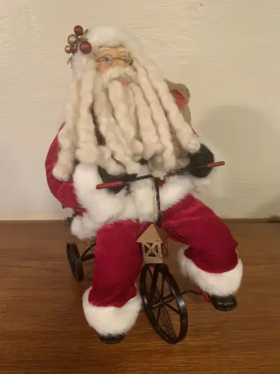 Santa Claus on tricycle Christmas decoration, View more