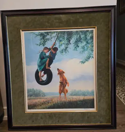 Liz Lesperance-Old Tire Swing. Beautifully framed S/N limited ed, View more