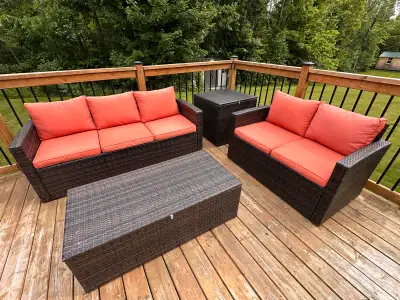 Arlington 4 Piece Outdoor Sofa Set With Cushions, View more