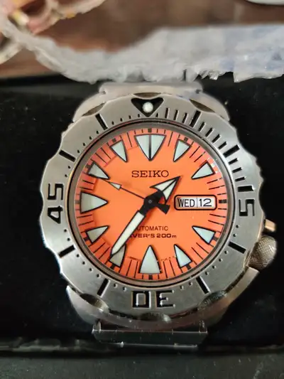 Seiko Automatic Orange Monster 2ND Generation Prospex Dive Watch, View more