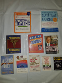 Box of natural health books....