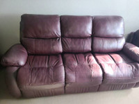 Genuine Leather Recliner Set Couches