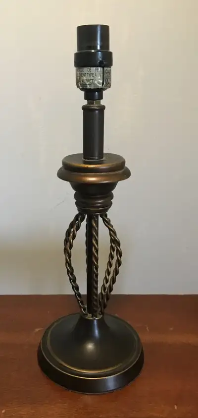 Vintage Solid Brass Table Lamp - 15" Tall, View more