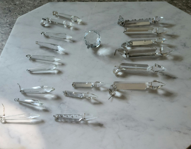 19 Assorted Antique Crystal Chandelier Prisms Indoor Lighting & Fans