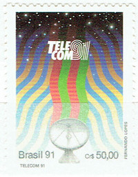 BRASIL.  Timbre seul neuf  TELECOM de l'année 1991.