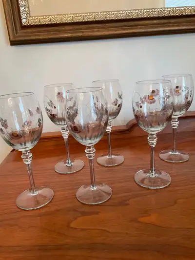 NEW Beautiful Romanian Wine Glasses/ GIFTABLE, View more