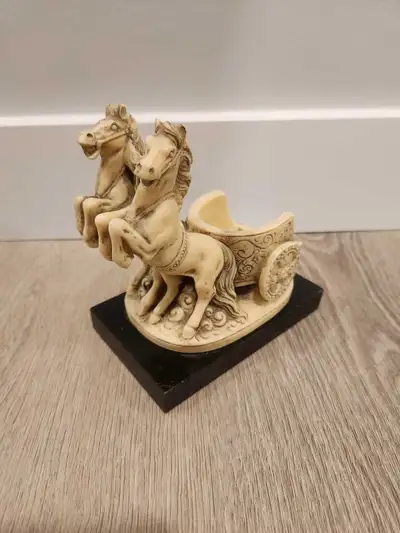 Horse & Chariot Sculpture, View more