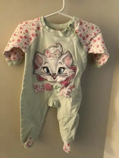 Girls Disney Aristocats MarieOnesie Pajamas - Size 12Months, View more