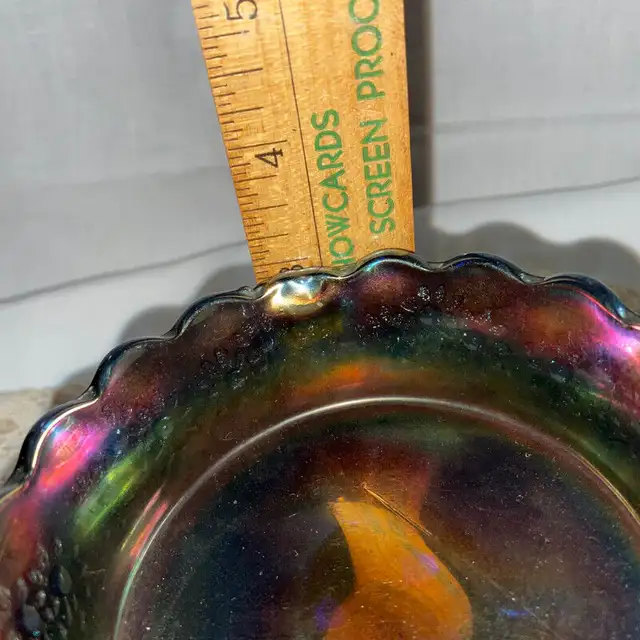 Vintage Blue Carnival Glass Candy Dish in Arts & Collectibles in Mississauga / Peel Region - Image 9