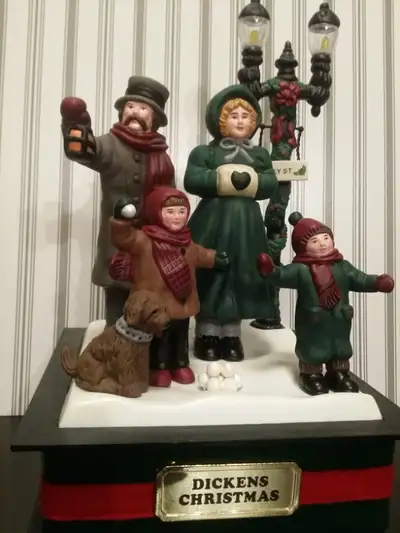 VTG 1990 'Dickens Christmas' ~Carol Themed Music Box, View more