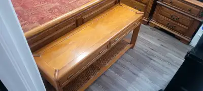 Wooden end Table (2 drawers), View more