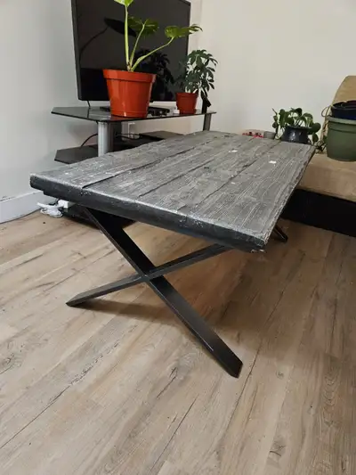 Faux Wood Metal Table, View more
