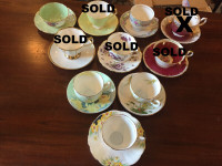 Reduced$ Box 105 - Vintage Quality English China Teacup Sets