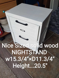 Bedside solid wood 2 Drawers NIGHTSTAND/ painted 